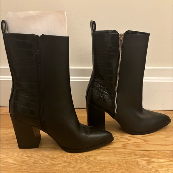 Steve Madden Croc-embossed ankle boots - Picture 3 of 7